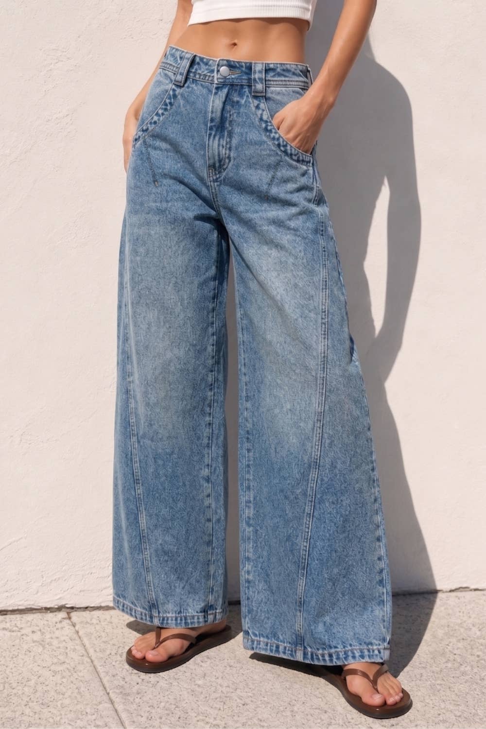Jessica Wide Leg Barrel Jeans