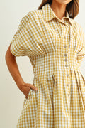 Golden Hour Gingham Dress