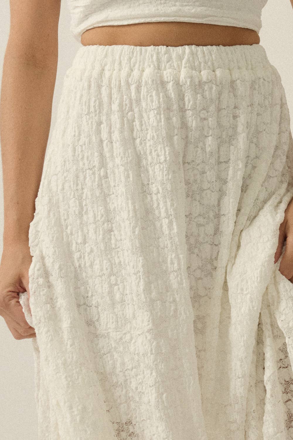Wild Romance Lace Midi Skirt