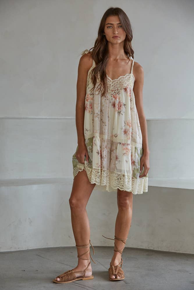 Mariah Lace Trim Dress