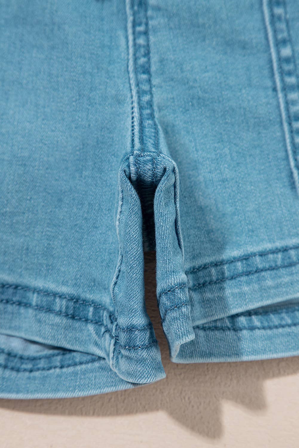 Blue Skies Drawstring Denim Shorts