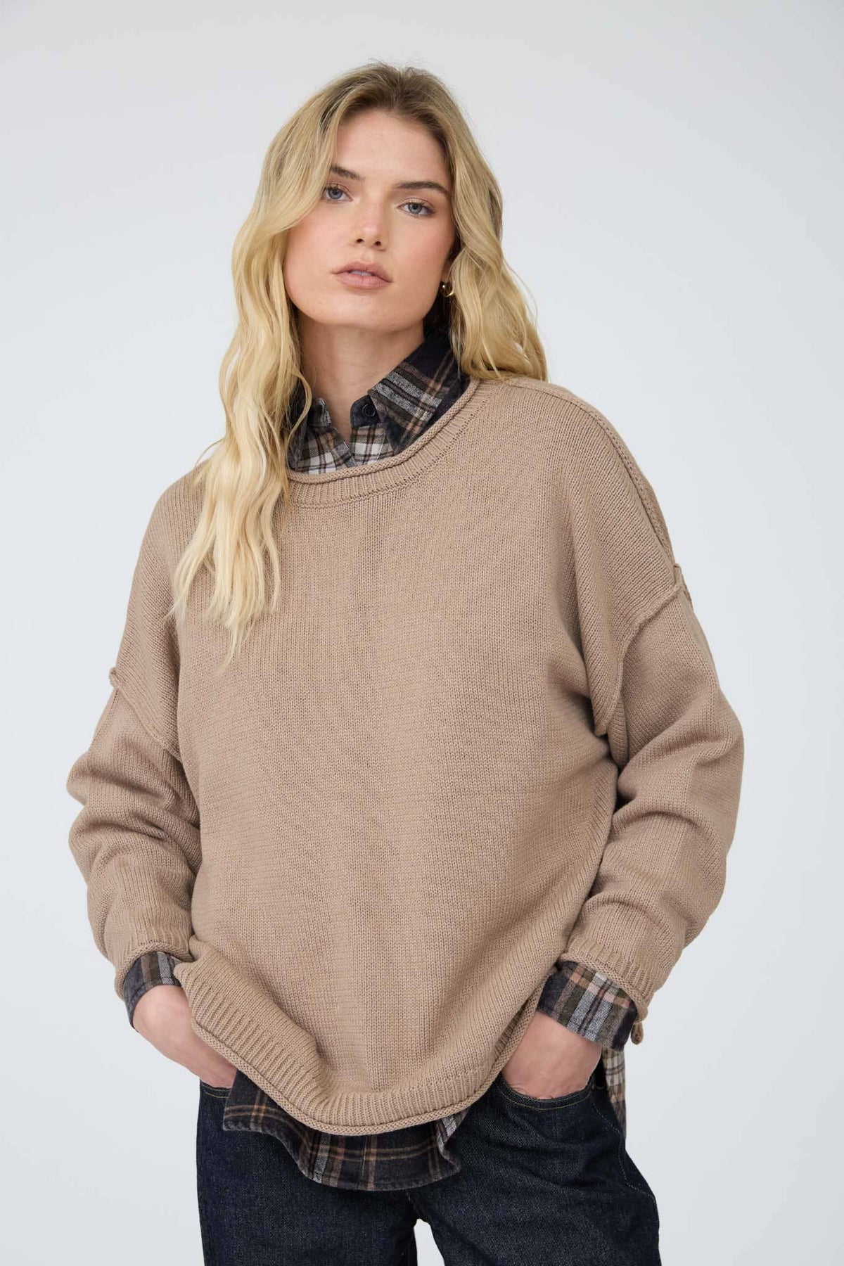 Riley Raw Edge Sweater