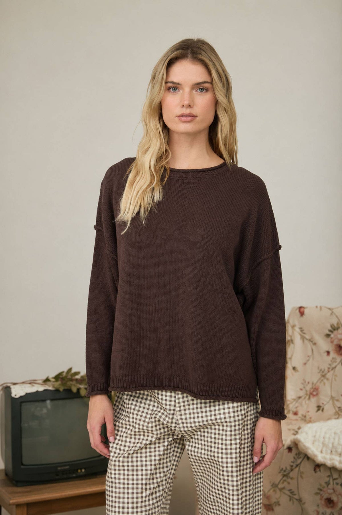 Riley Raw Edge Sweater