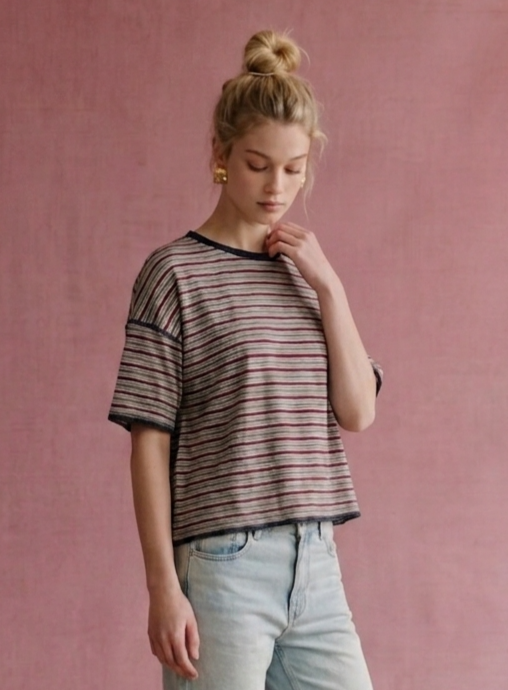 Kendel Vintage Stripe Relaxed Tee