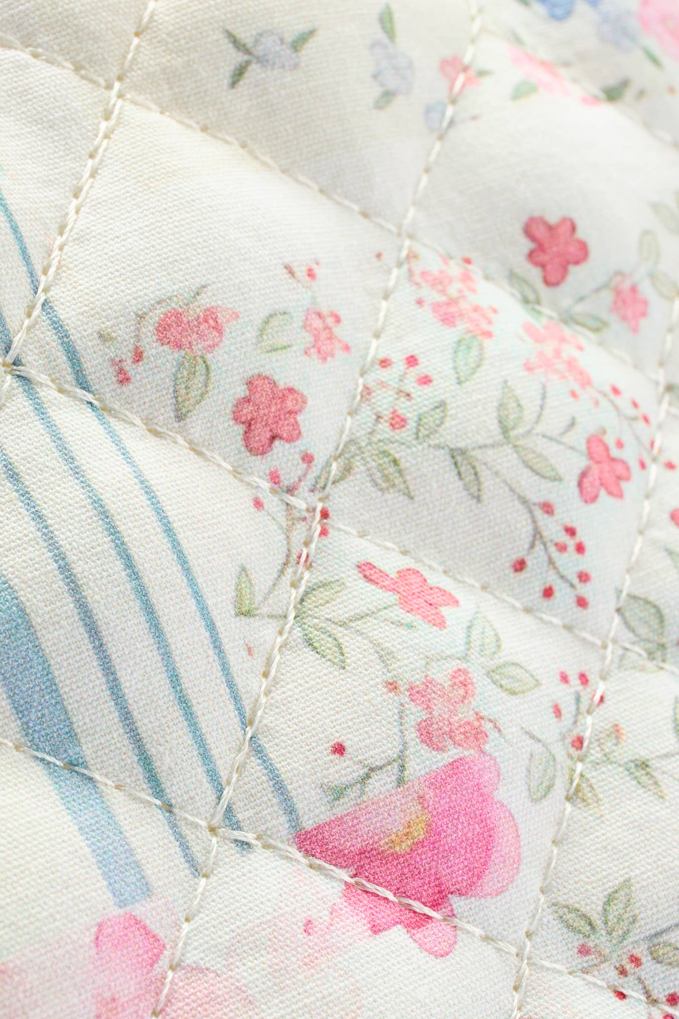 Cottage Rose Quilted Tote
