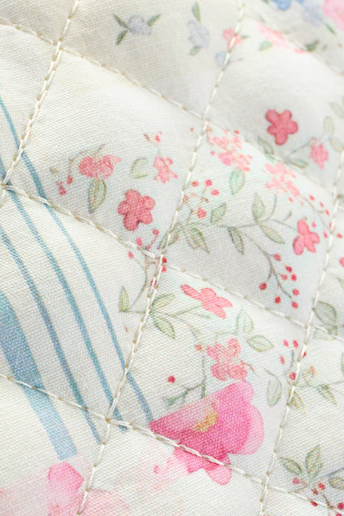 Cottage Rose Quilted Tote