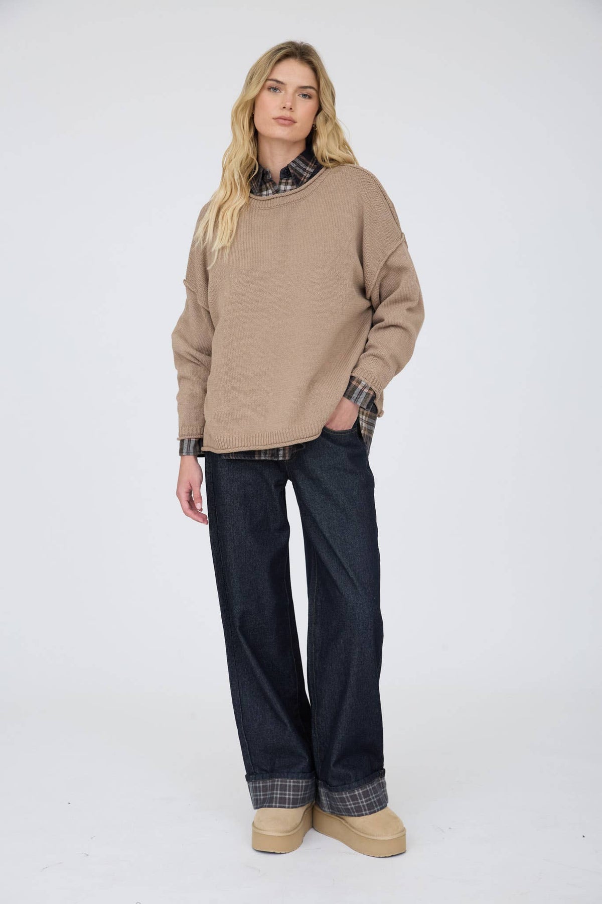 Riley Raw Edge Sweater