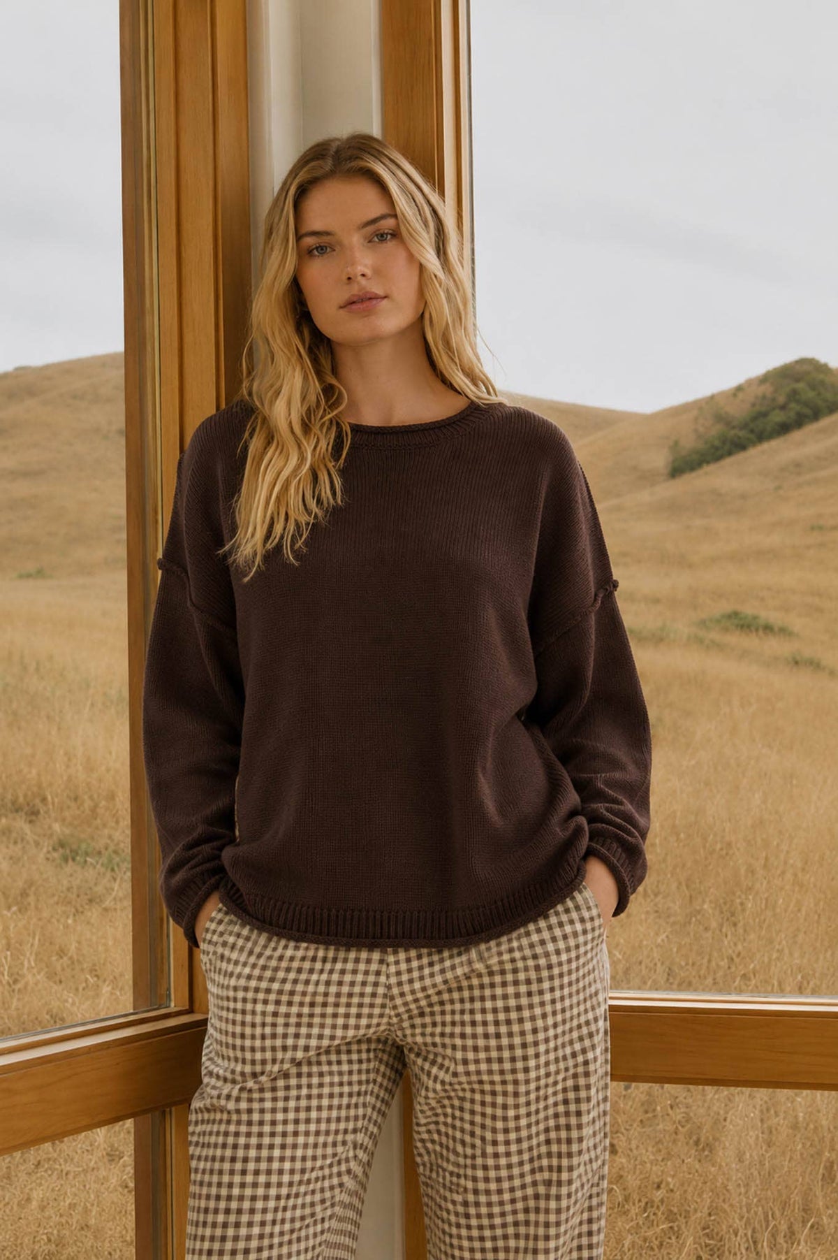 Riley Raw Edge Sweater