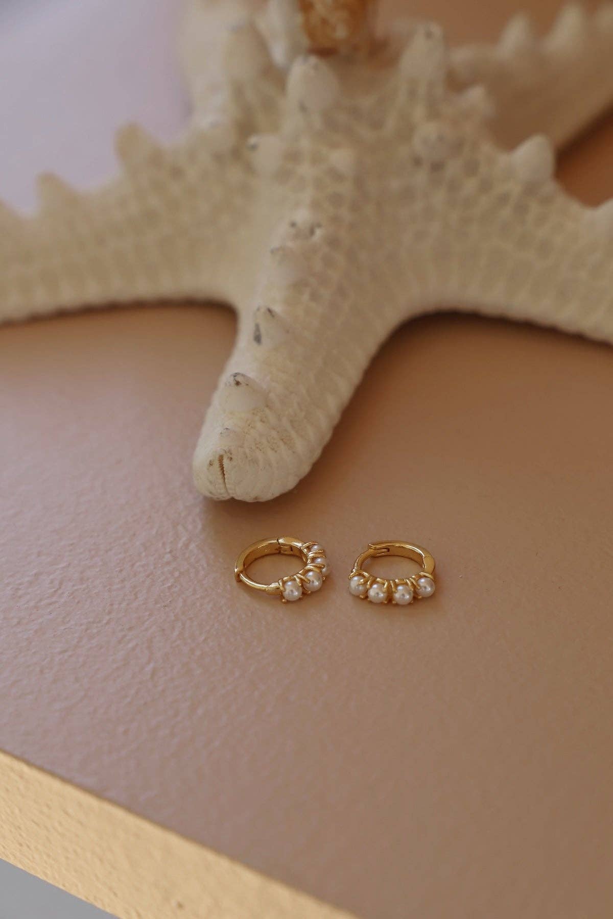Myra Mini Pearl Huggies