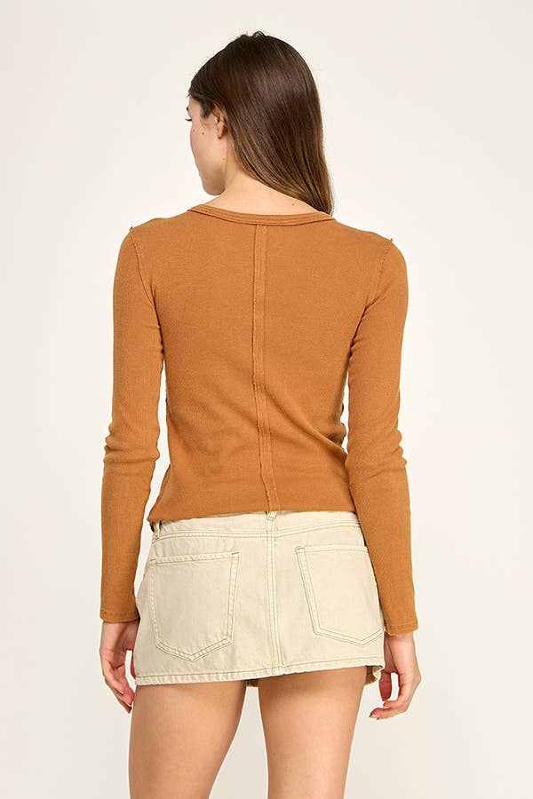 Stacy Long Sleeve Henley Top