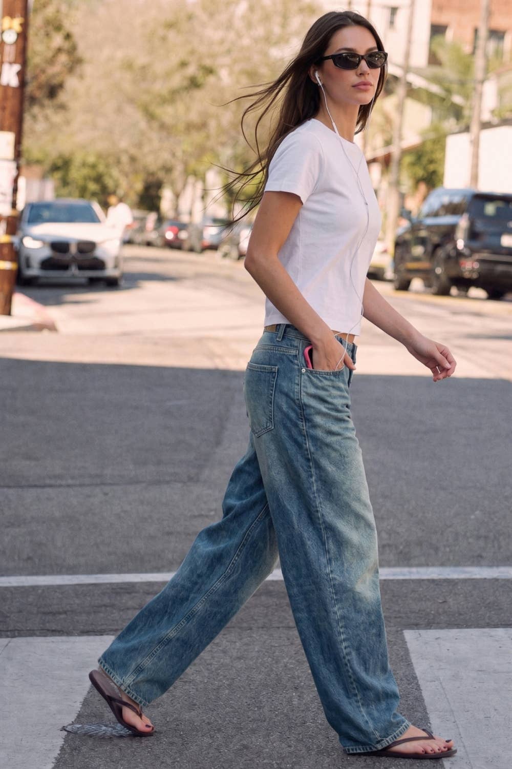 Heather Baggy Barrel Jeans