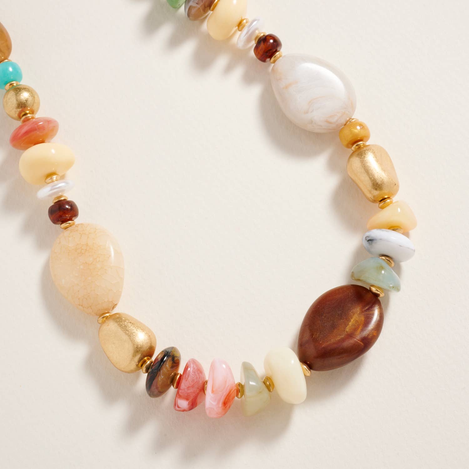 Angie Beaded Necklace- Natural