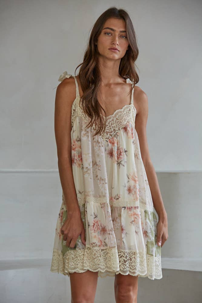Mariah Lace Trim Dress