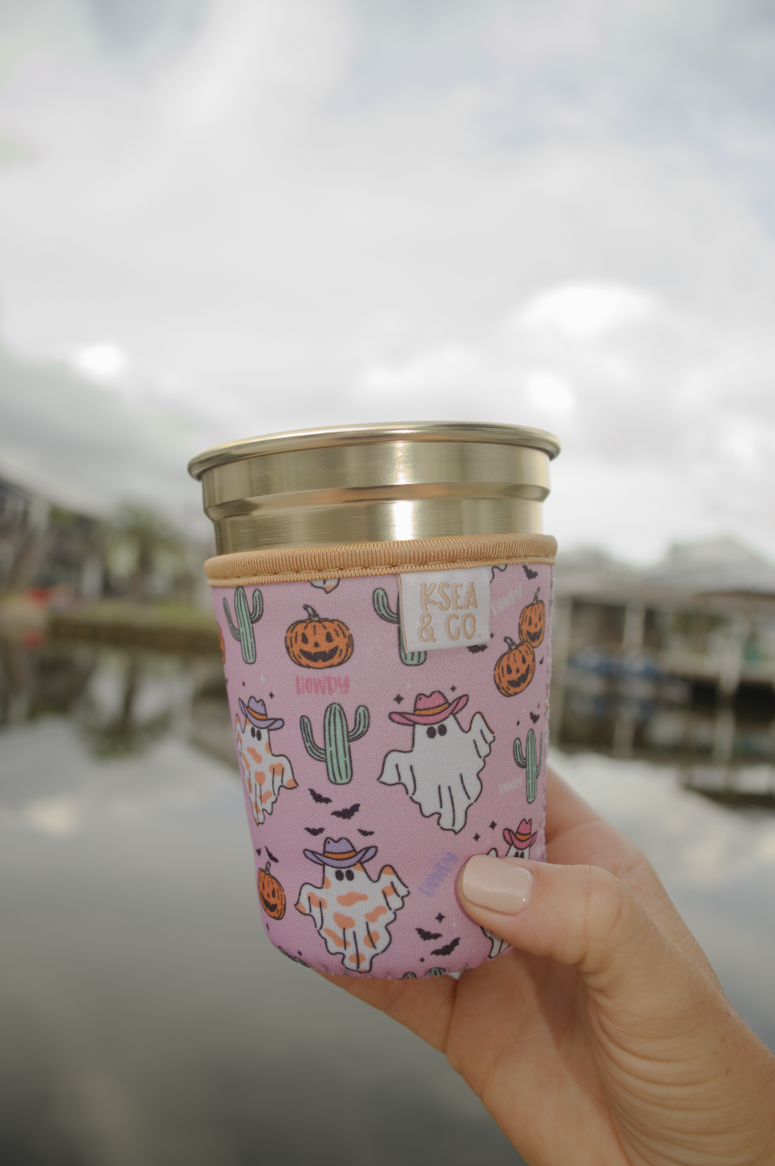Ghost Cowgirl Iced Coffee Drink Sleeve