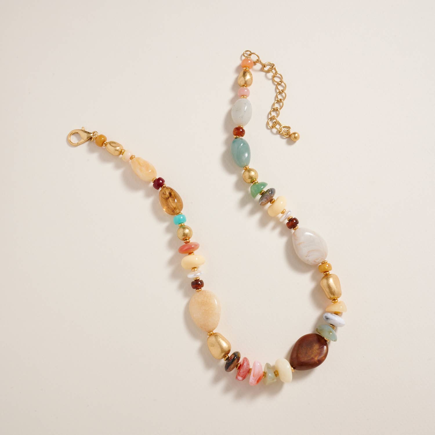 Angie Beaded Necklace- Natural