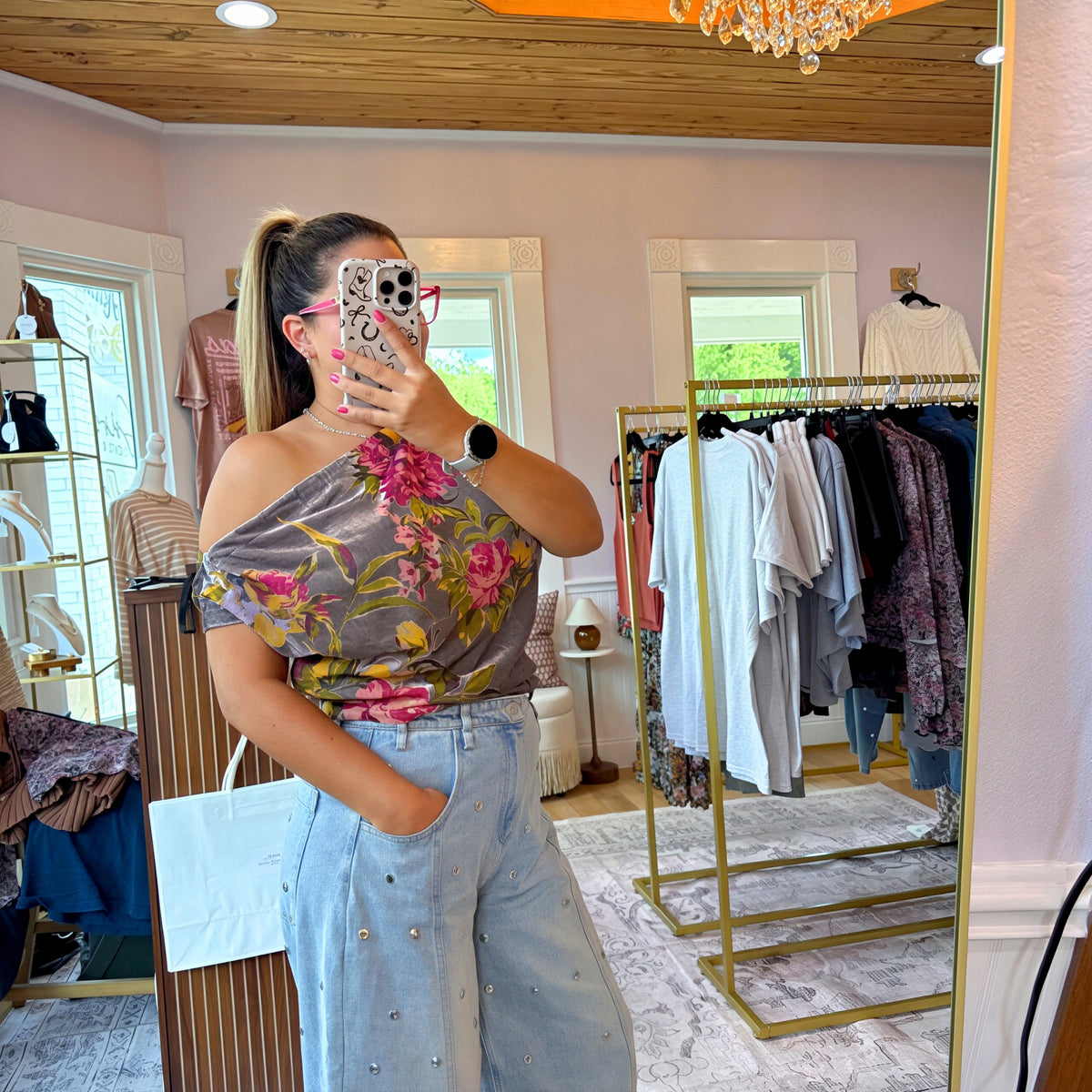 Luisa Floral Off the Shoulder Top