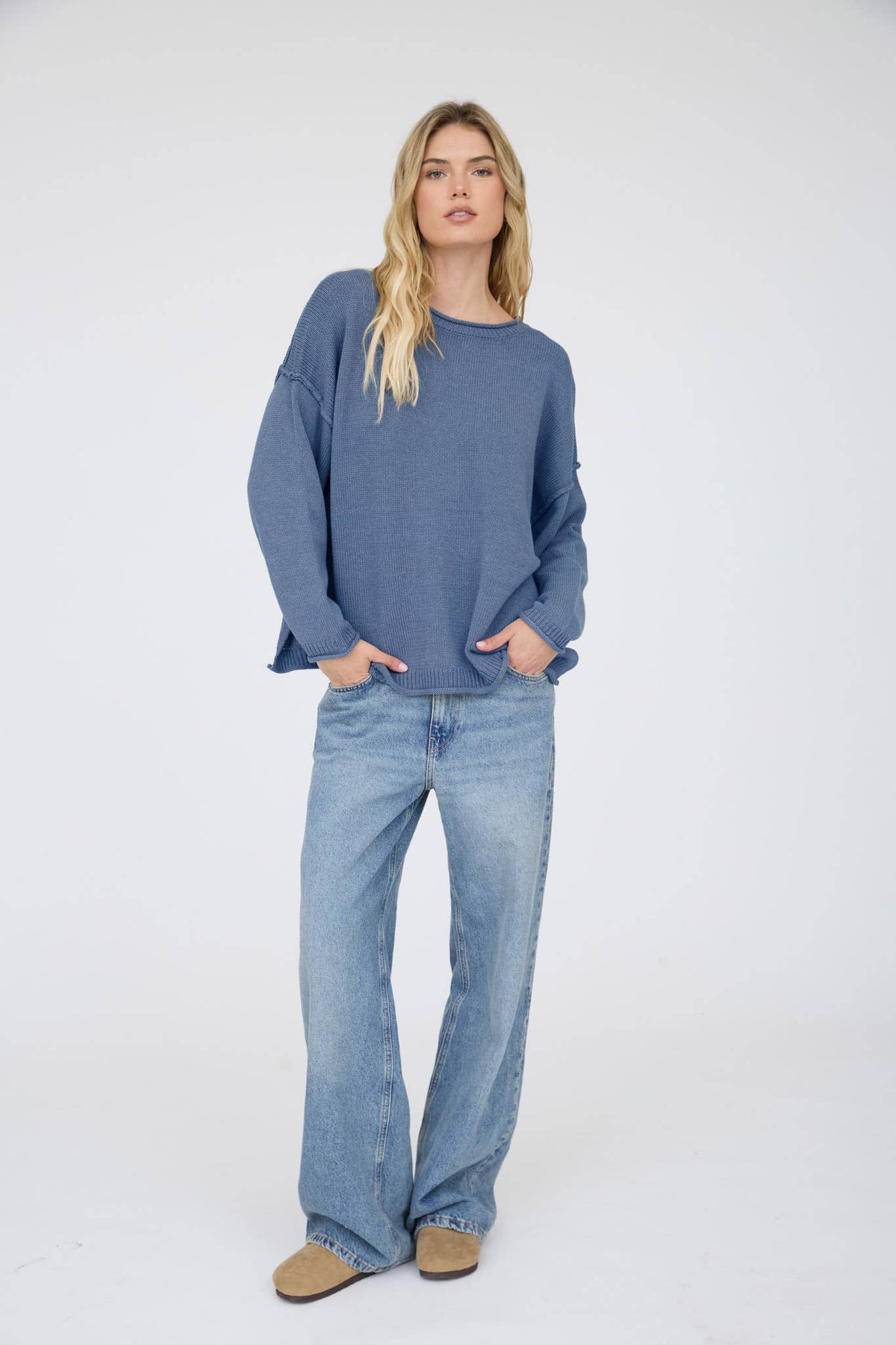 Riley Raw Edge Sweater