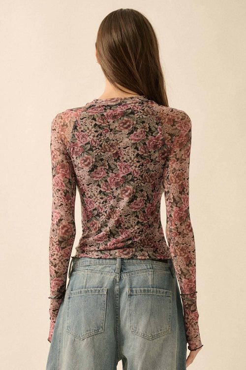 Alivia Mesh Long Sleeve Top