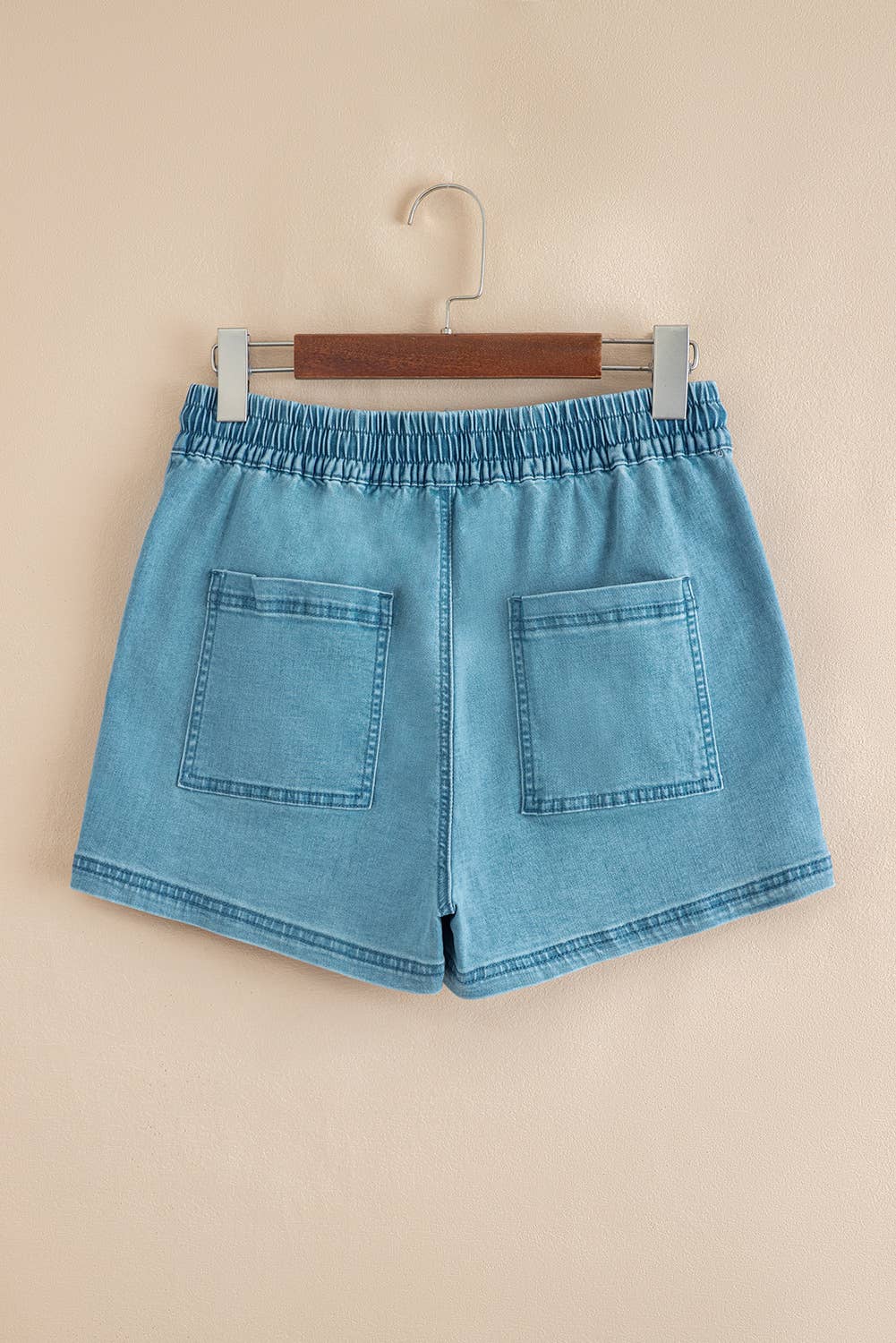 Blue Skies Drawstring Denim Shorts