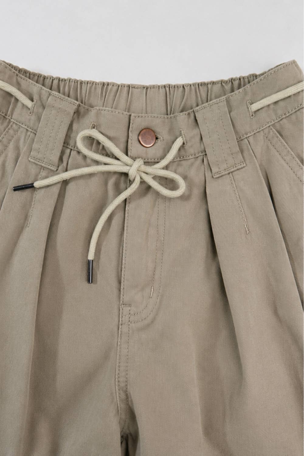 Heather Relaxed Drawstring Wide Leg Pants