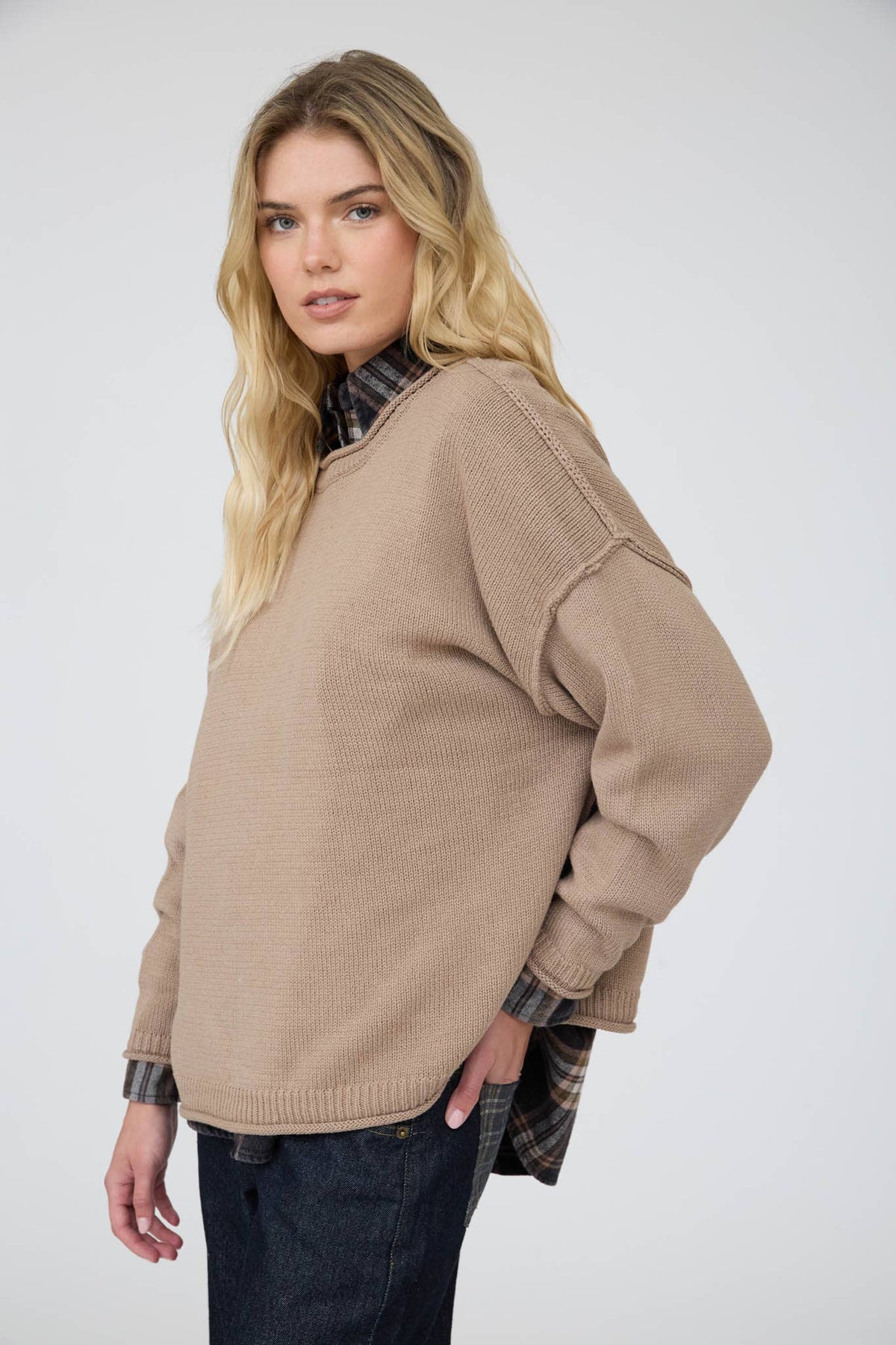 Riley Raw Edge Sweater