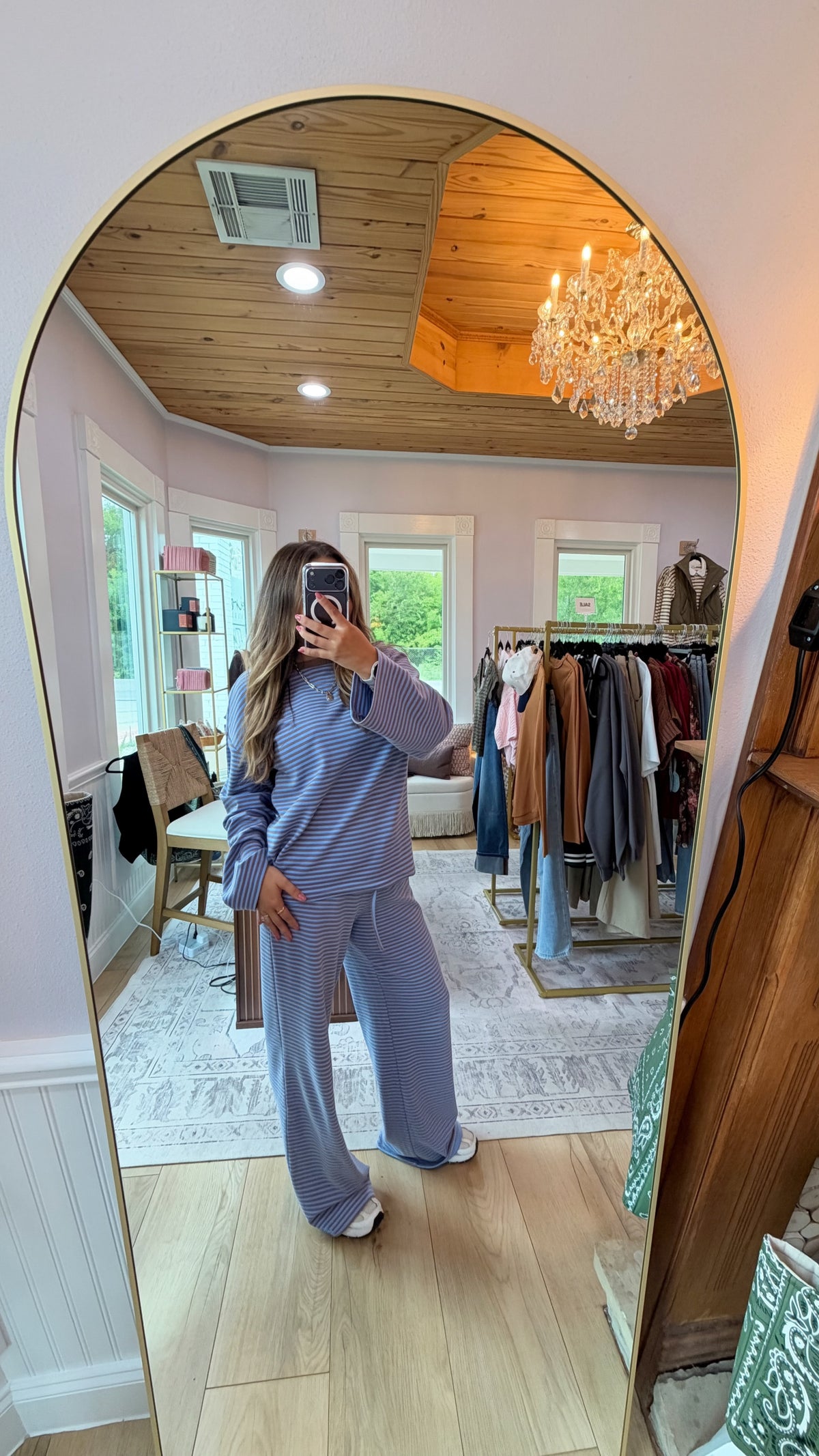 Roxanne Striped Cotton Knit Oversized Set