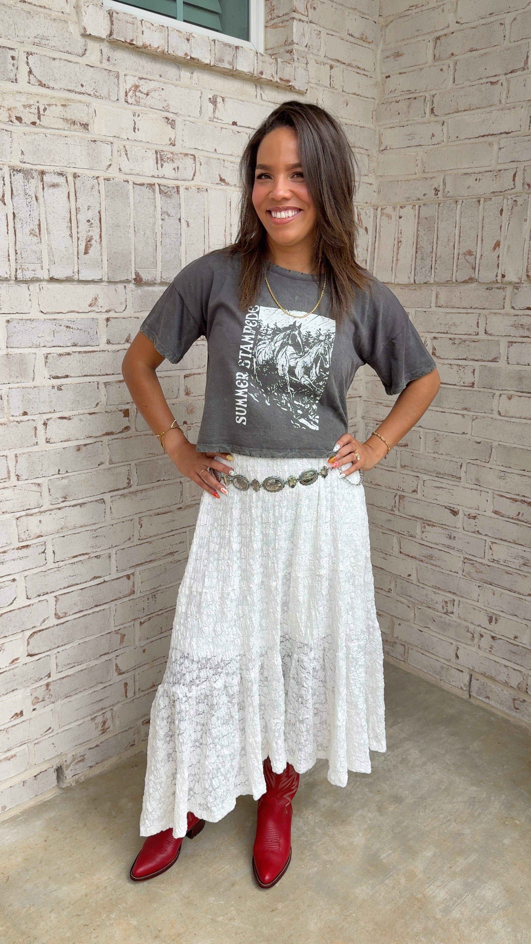 Summer Stampede Cropped Tee