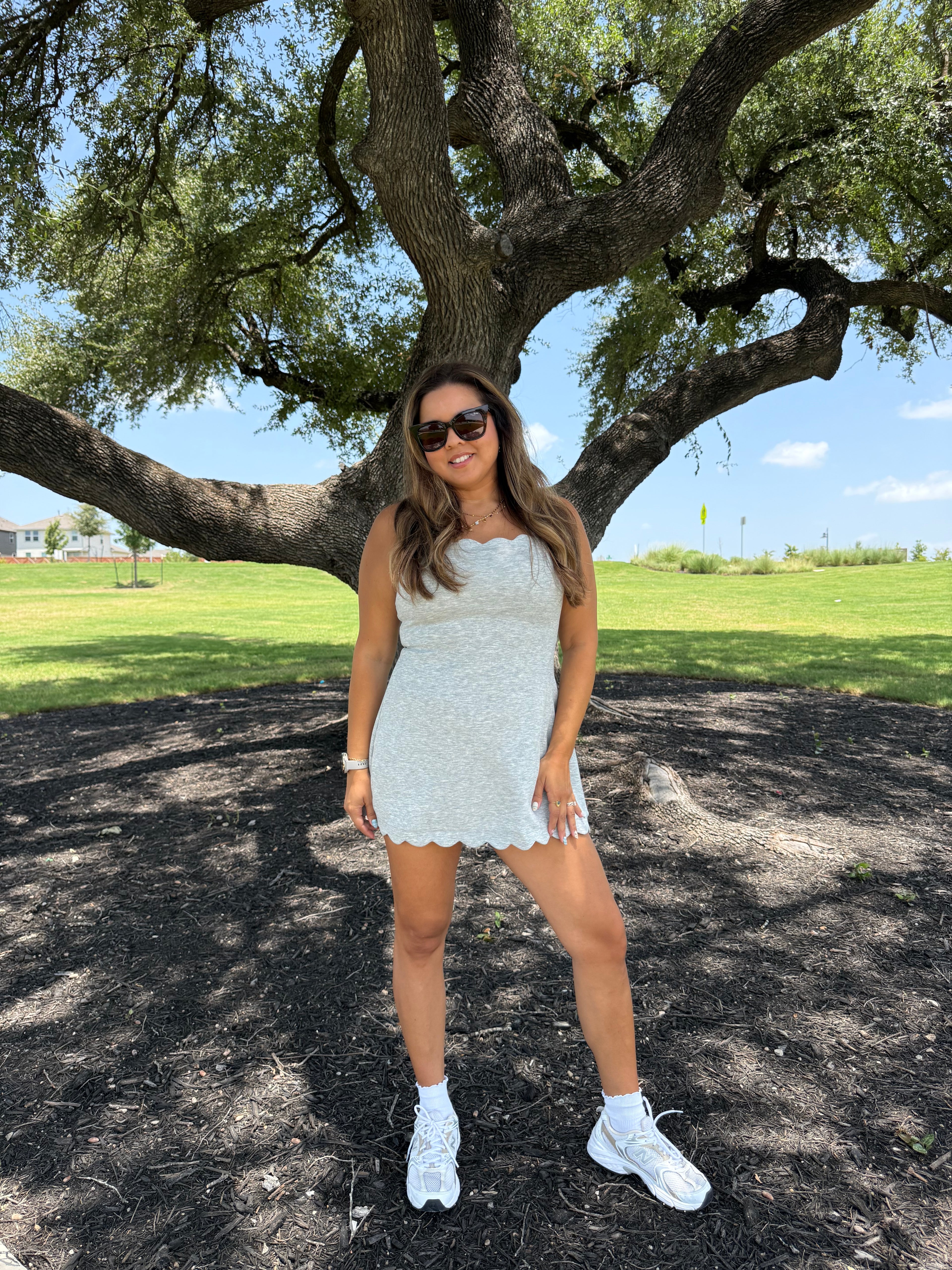 Grey_Scuba_scalloped_Dress_Casual_comfortable_soft_buttery soft athleisure