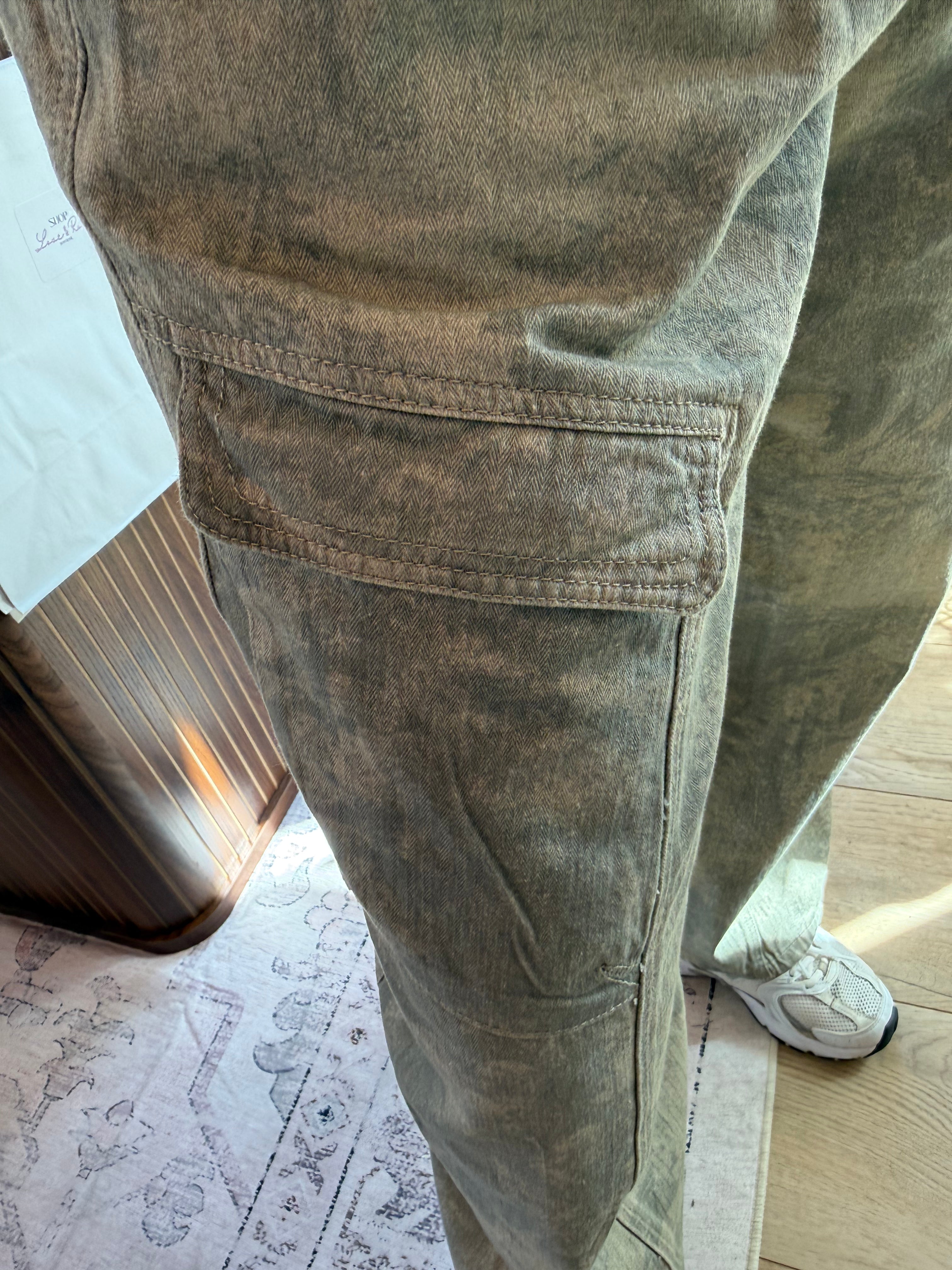 Stephanie Camo Print Cargo Pants