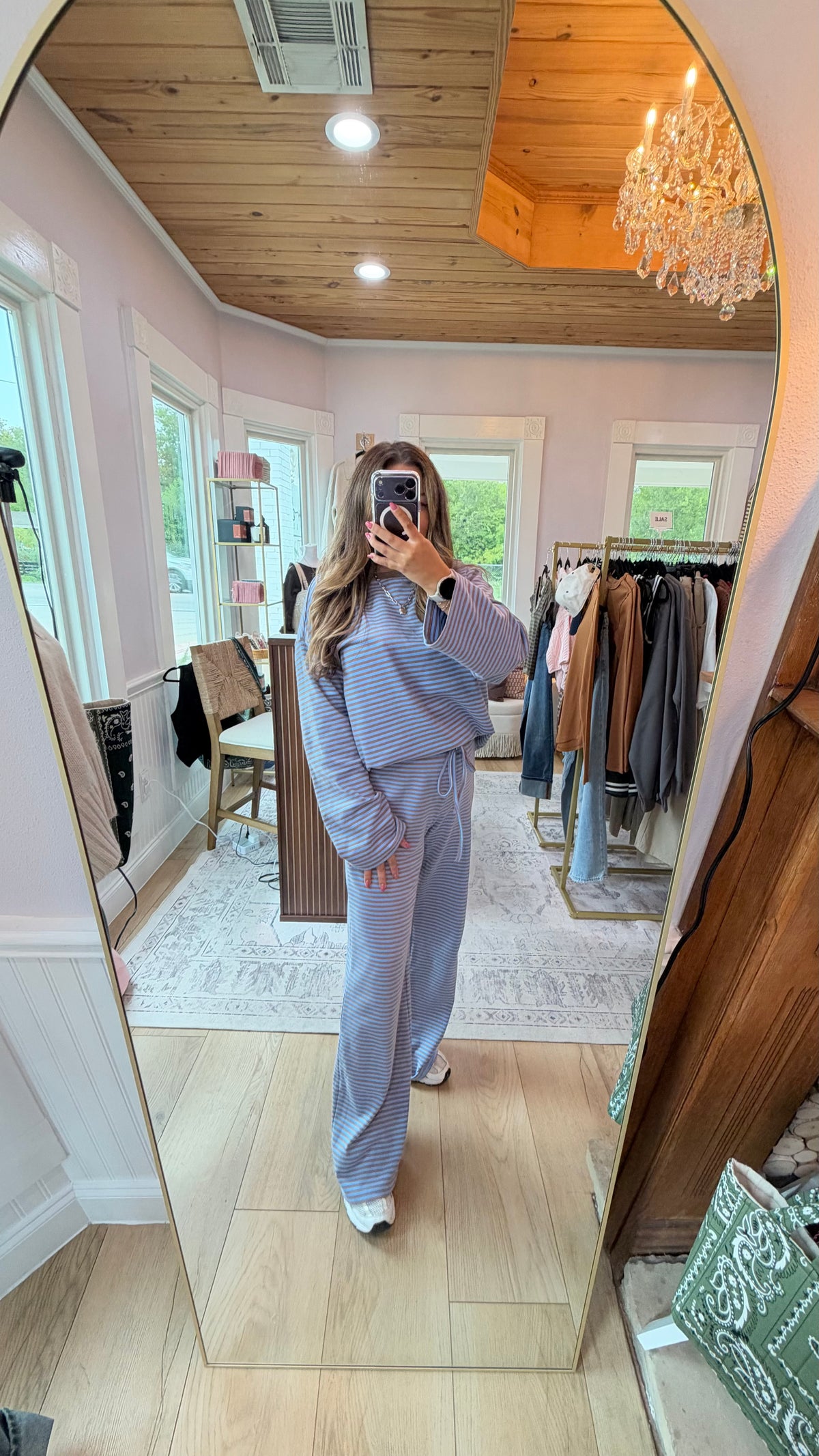 Roxanne Striped Cotton Knit Oversized Set