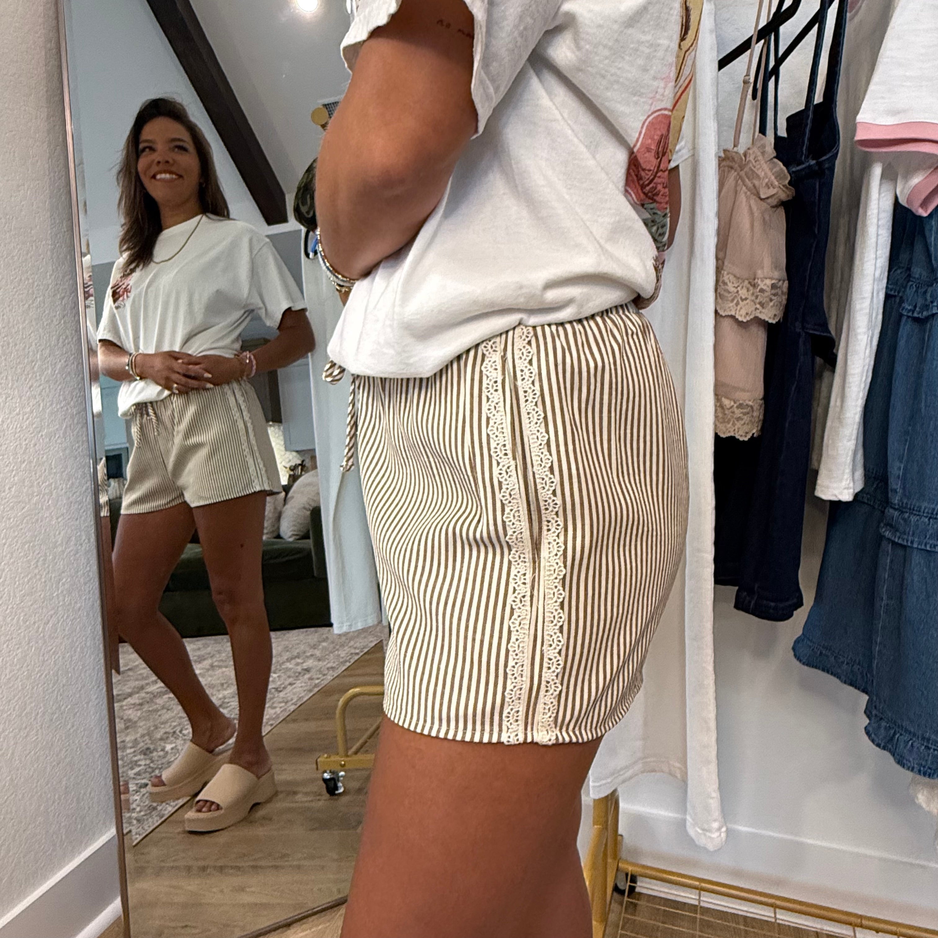 Golden Stripe Shorts