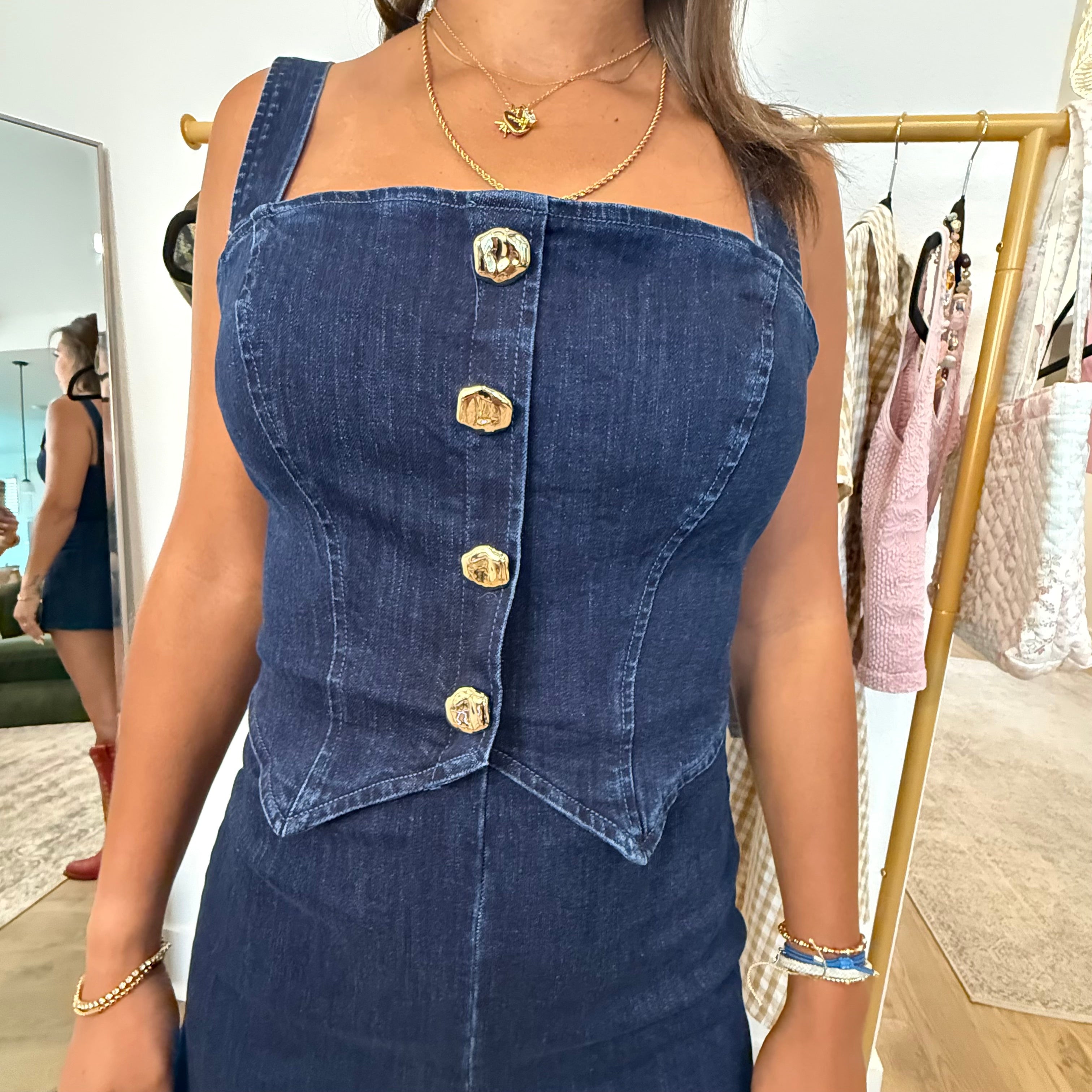 Midnight Rodeo Denim Romper