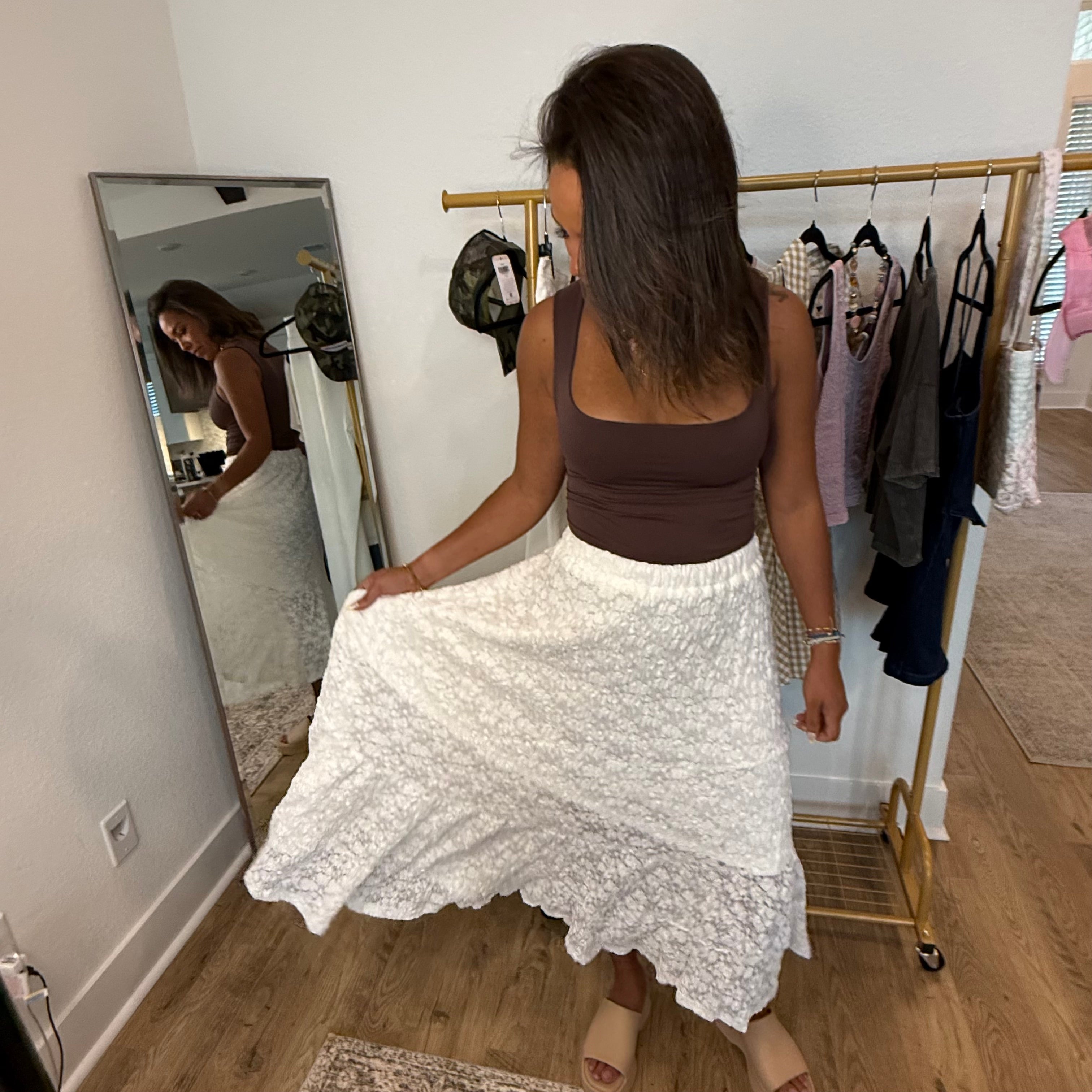 Wild Romance Lace Midi Skirt