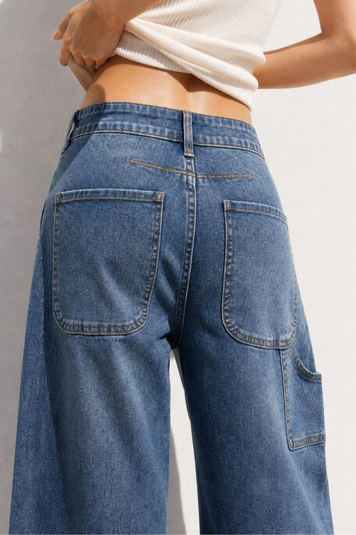 Monique Stretch Wide Leg Carpenter Jeans