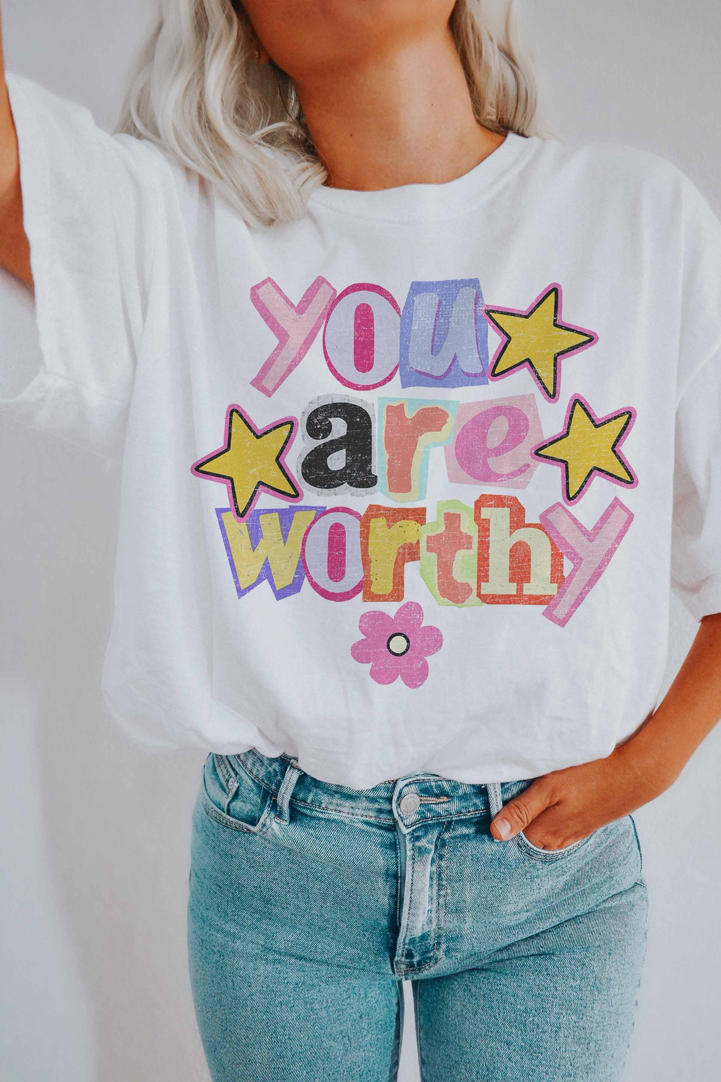 Oversized You are Worthy Tee