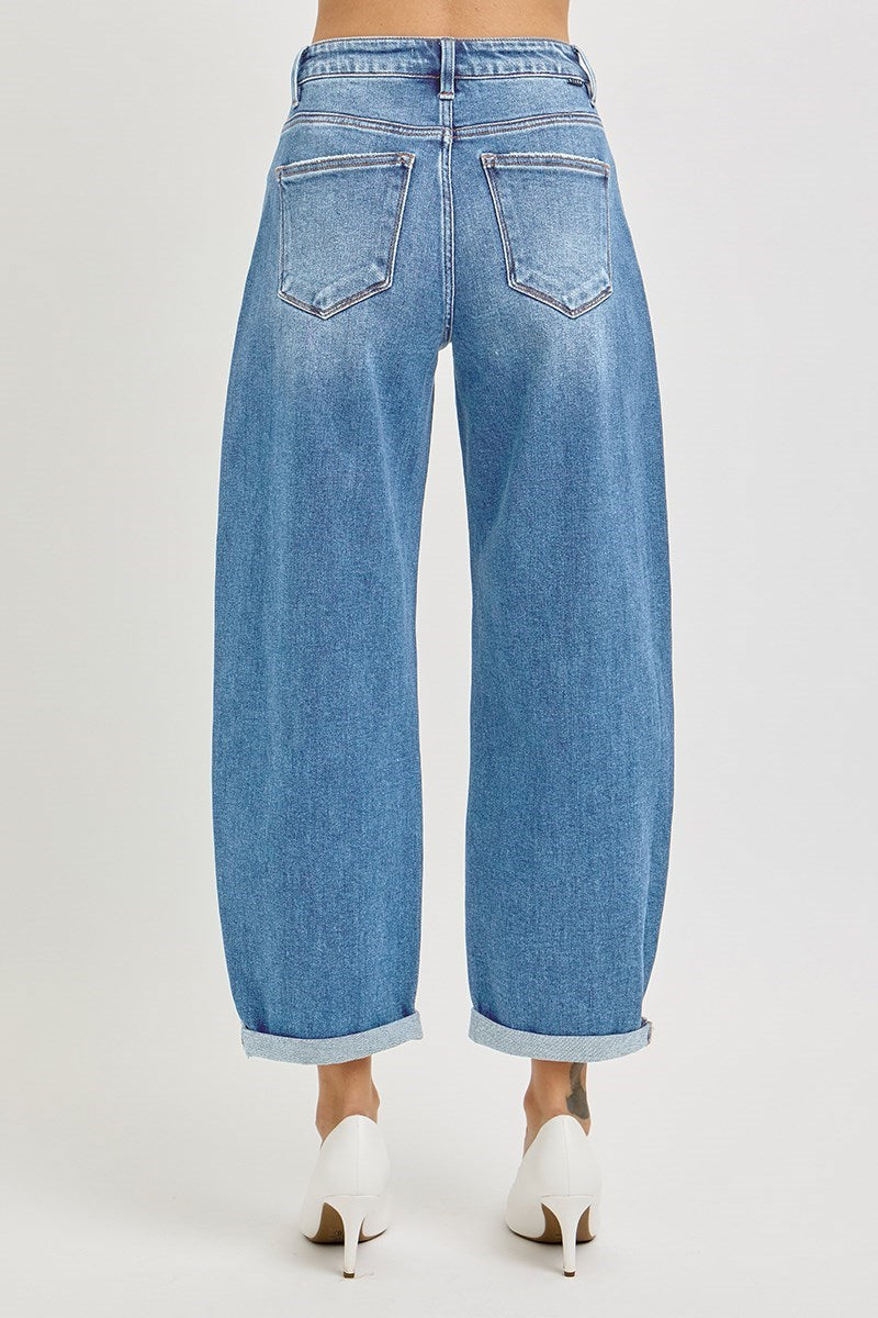 Minka High Rise Crop Barrel Jean