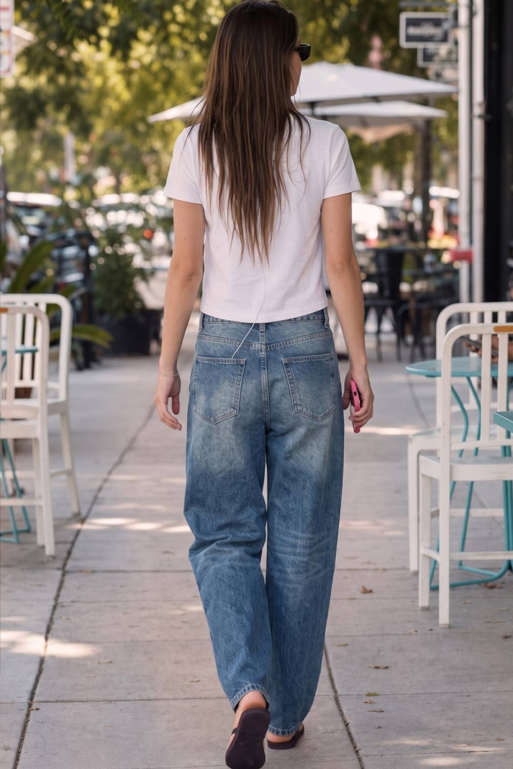 Heather Baggy Barrel Jeans