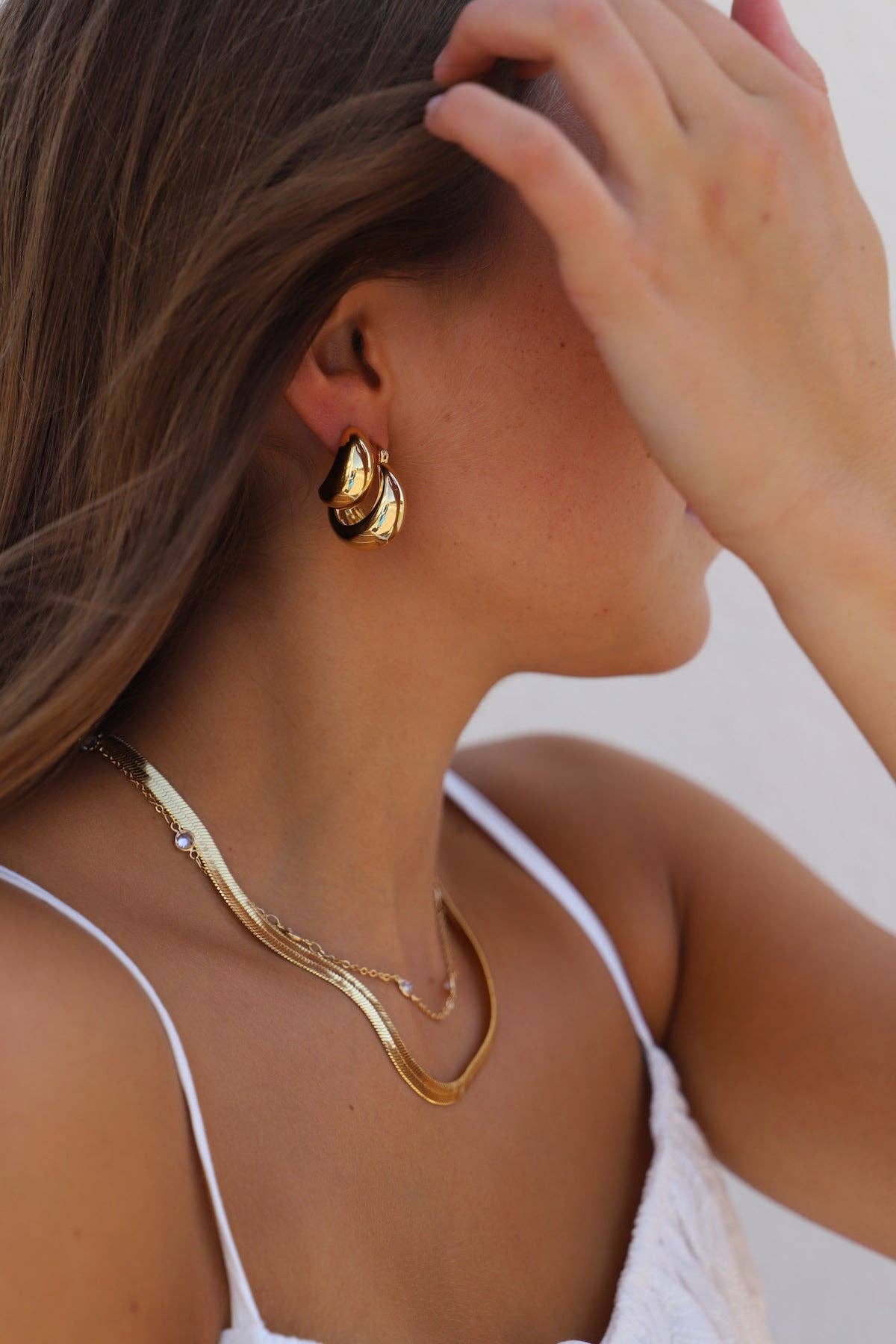 Bonnie Gold Teardrop Studs