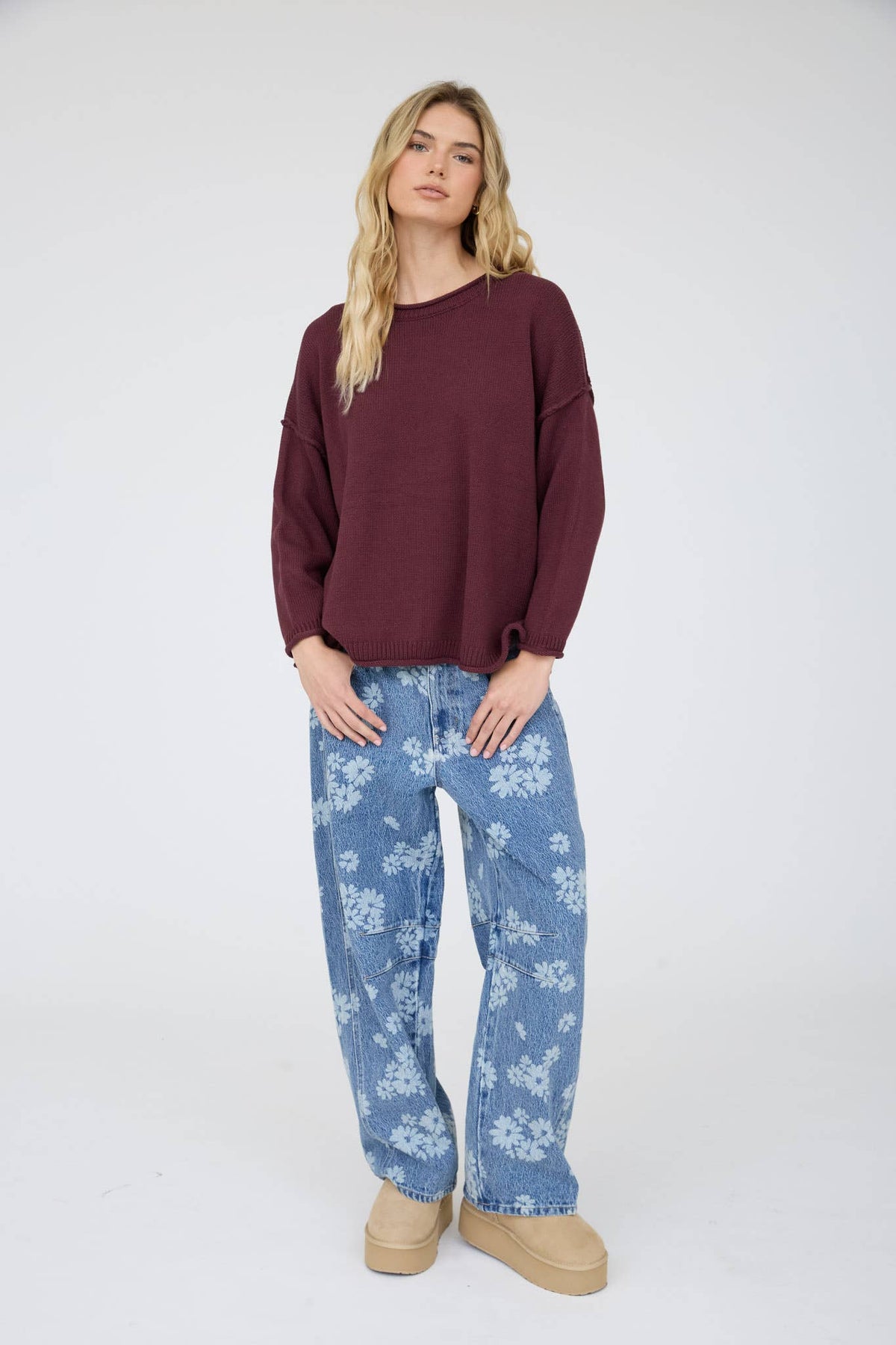Riley Raw Edge Sweater