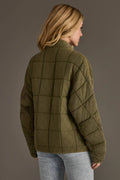 Rachel Quilted Jacket: Olive Green
