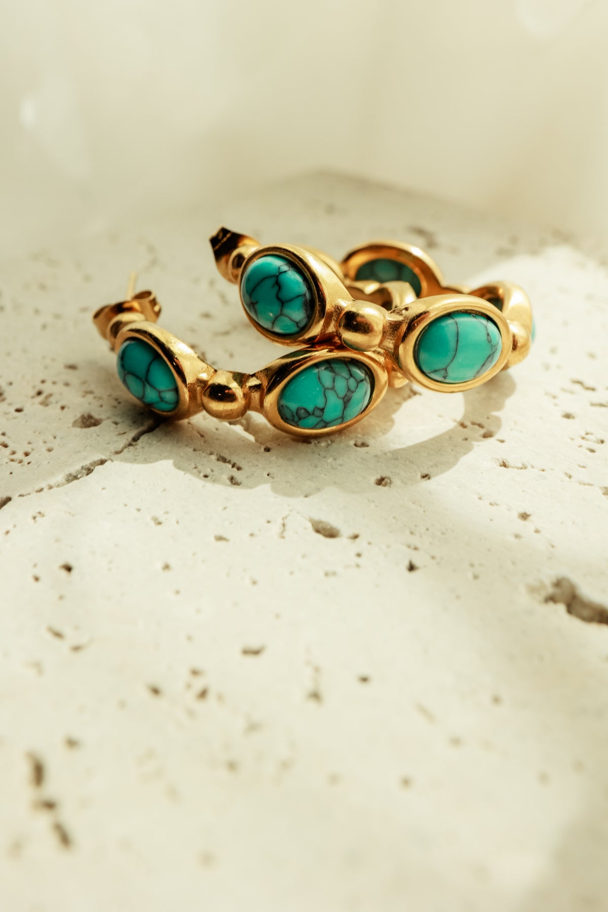 Cali Turqoise Statement Hoop