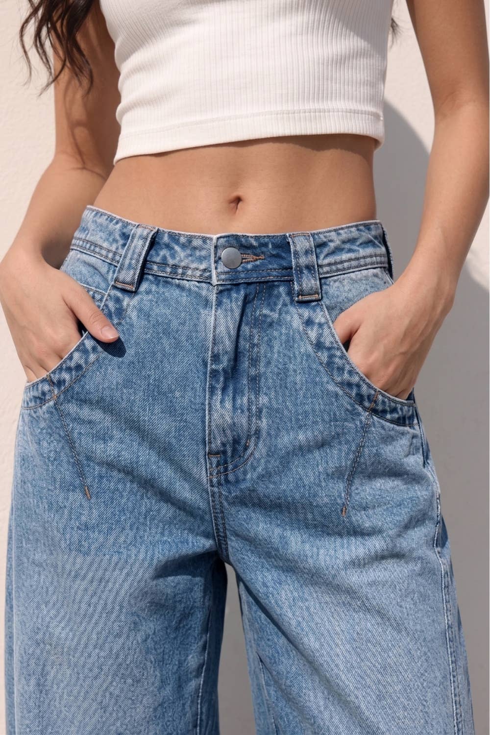 Jessica Wide Leg Barrel Jeans