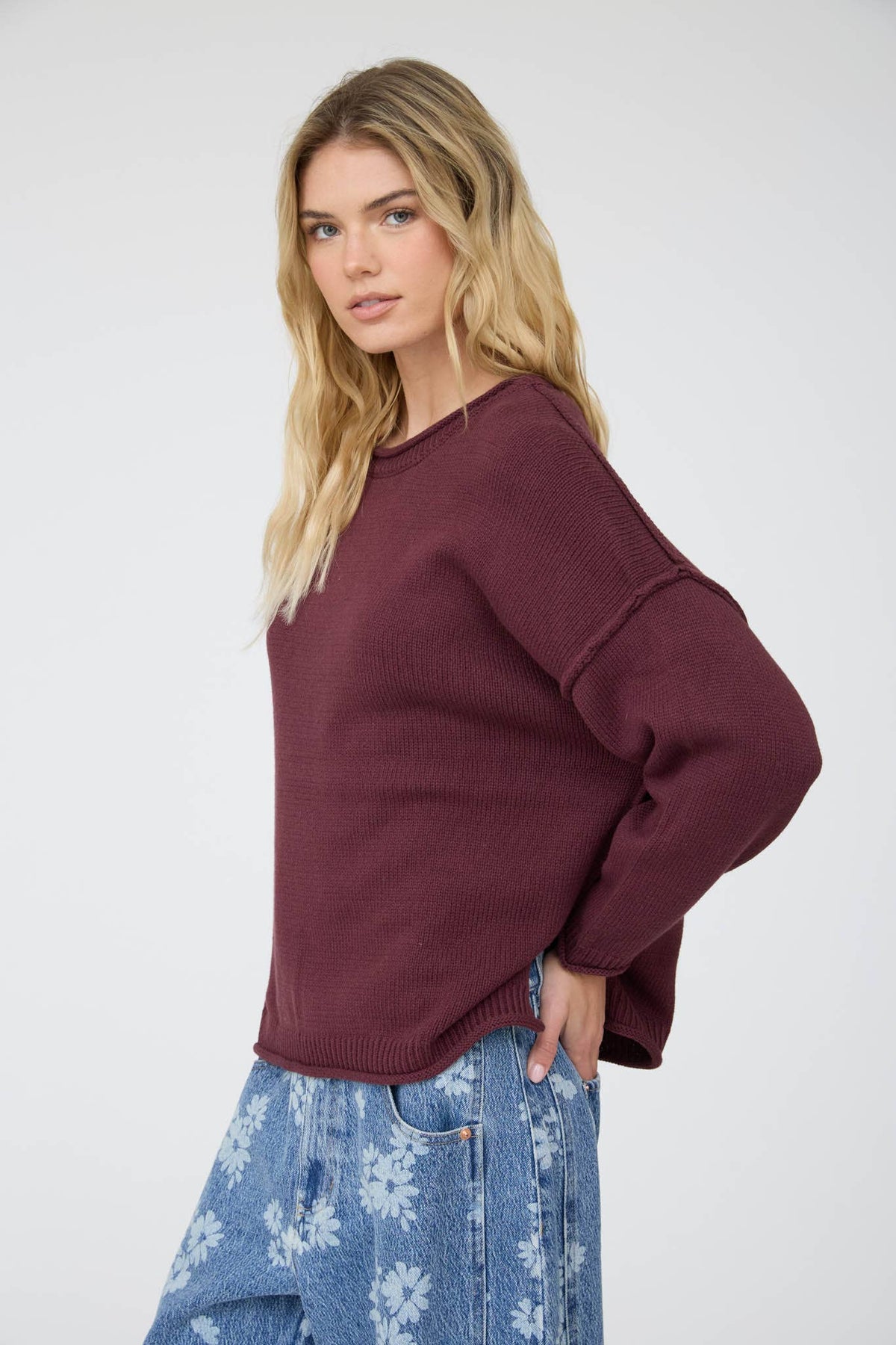Riley Raw Edge Sweater