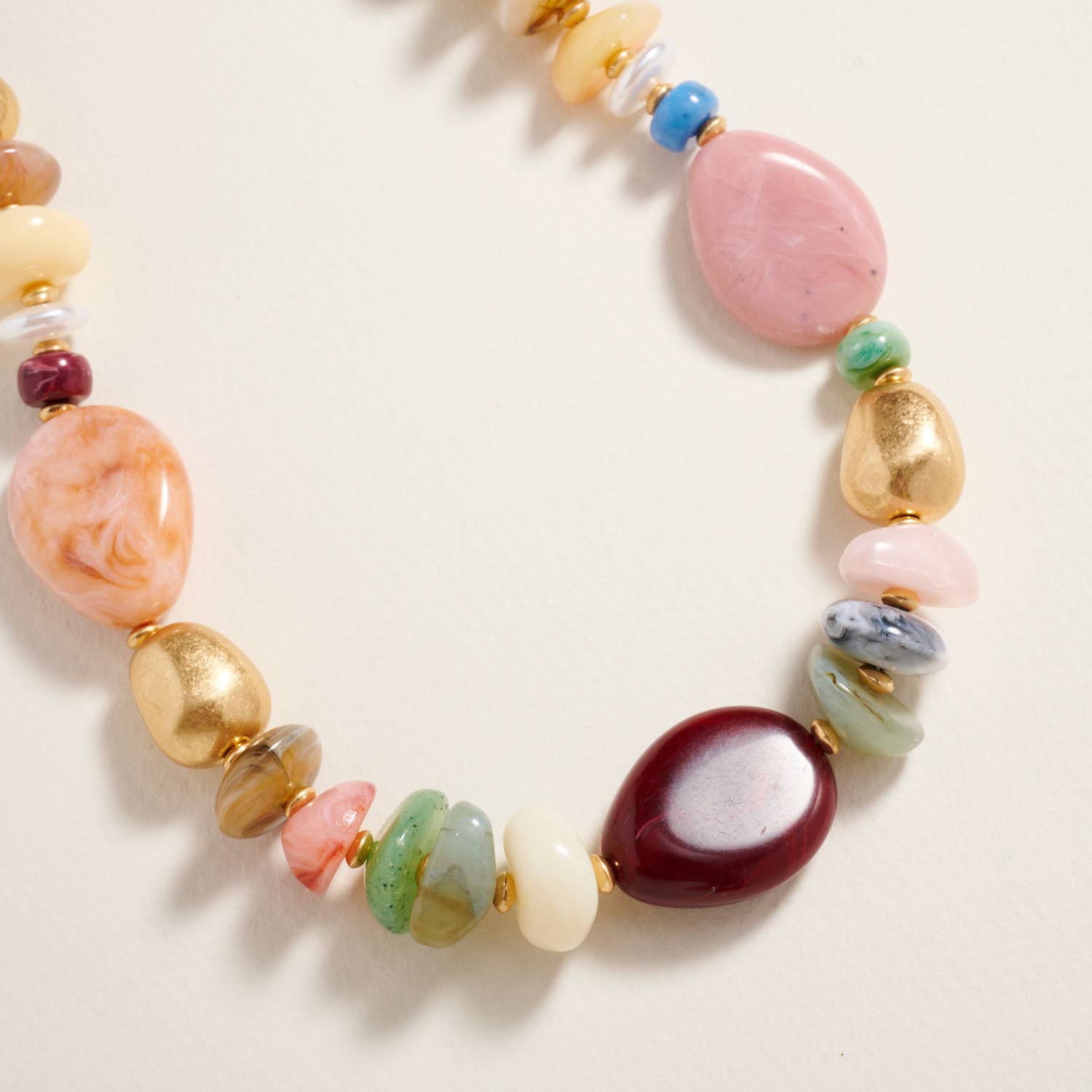 Angie Beaded Necklace- Blush
