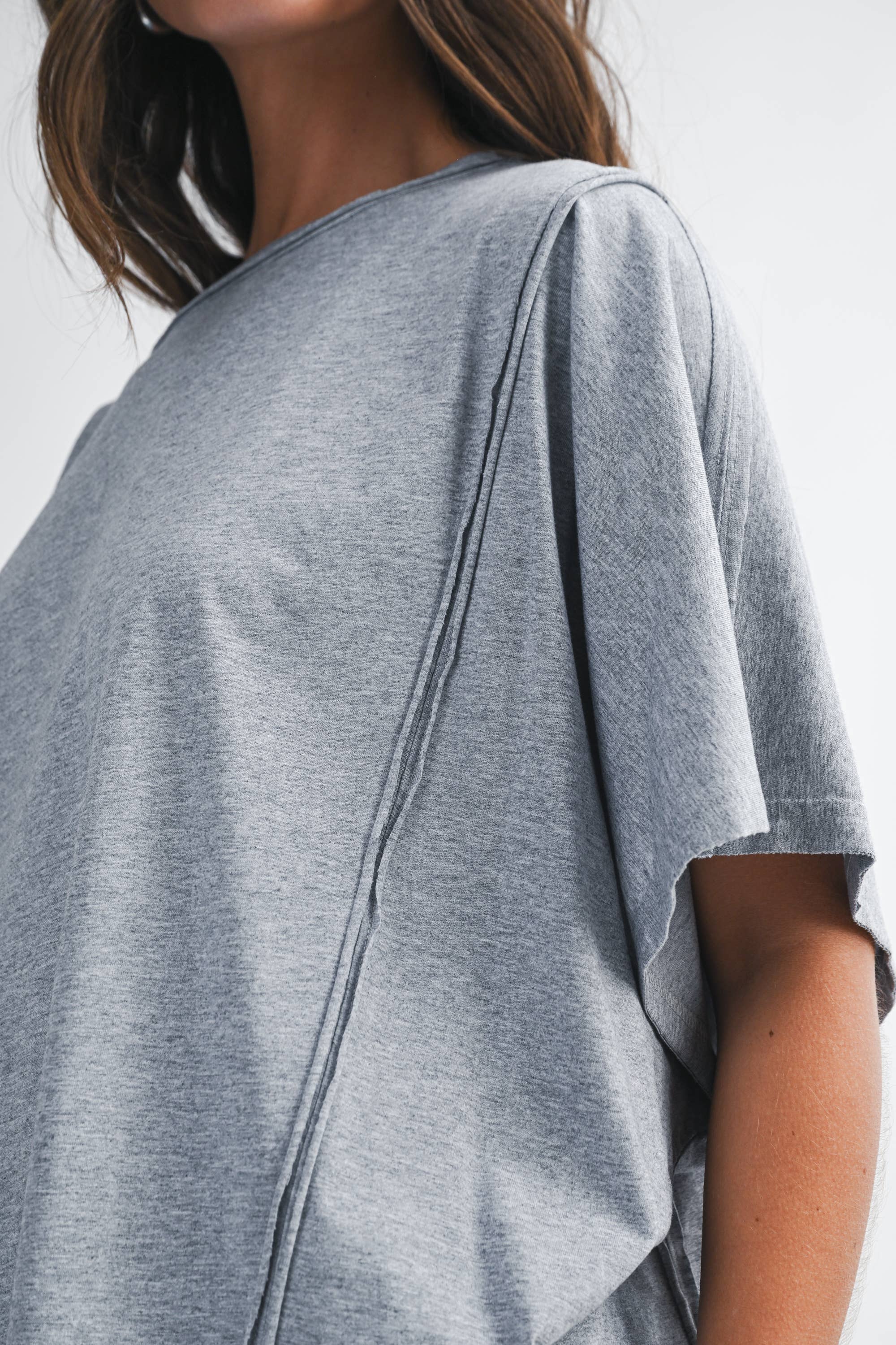 Bella Oversized Grey Top