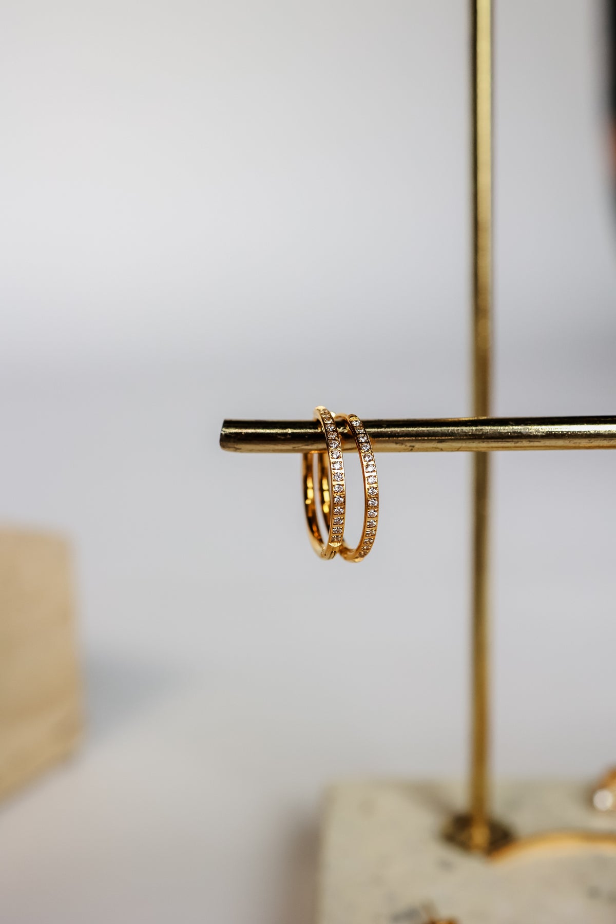 Caroline Crystal Hoop Earrings
